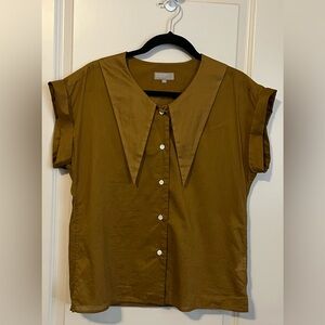 MARGARET HOWELL Short Sleeve Cotton Neckerchief Shirt Size 1 / US 4